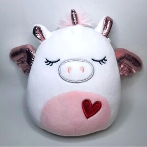 Original Squishmallow Kellytoy Raquel The White Unicorn/Pegasus 5” Plush